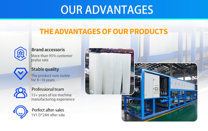 Automatic ice block machine features Quali sono i vantaggi delle macchine per blocchi di ghiaccio a raffreddamento diretto?