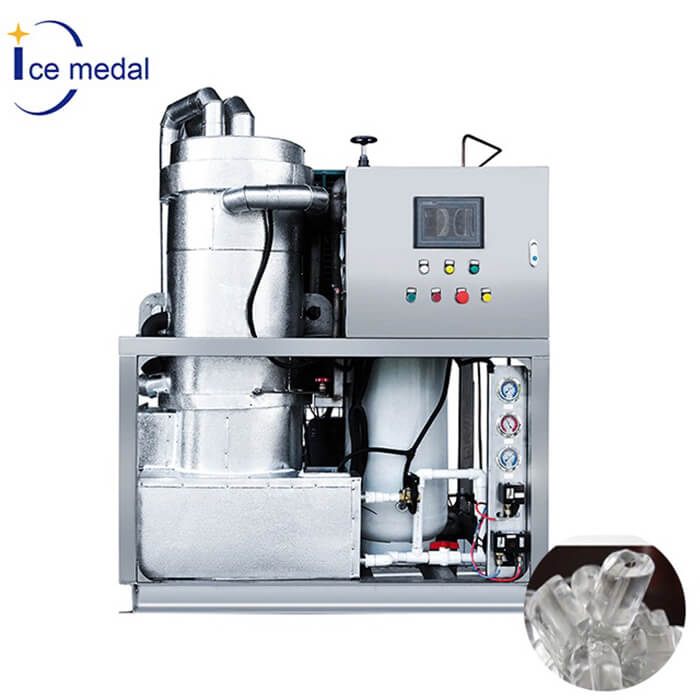 Icemedal IMT1 Macchina per il ghiaccio con tubo di controllo PLC da 1 tonnellata al giorno Popolare nelle Filippine
