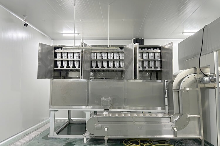 Impianto di ghiaccio automatizzato per macchine per ghiaccio a cubetti