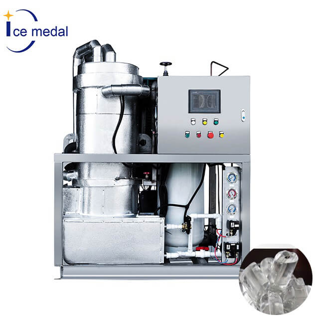 Icemedal IMT1 Macchina per la produzione di ghiaccio con tubo per fabbricatore di ghiaccio automatico industriale da 1 tonnellata