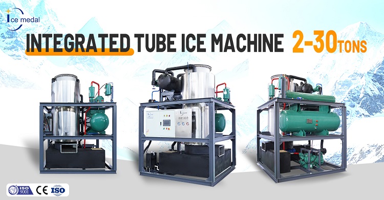 macchine per il ghiaccio del tubo integrato 