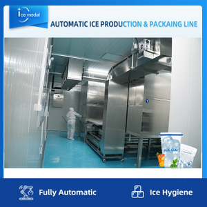 Linea di produzione di ghiaccio a cubetti completamente automatica con sistema di imballaggio per fabbrica di ghiaccio