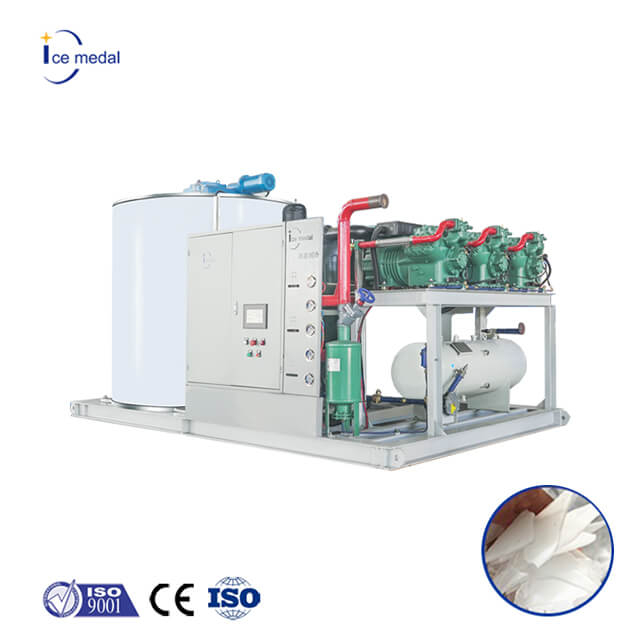 Icemedal Industrial 15 tonnellate al giorno Flake Ice Machine con compressore di marca