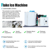 Icemedal Macchina per scaglie di ghiaccio industriale da 5 tonnellate con raffreddamento ad acqua/raffreddamento ad aria