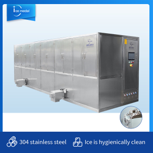 Icemedal IMC15 Macchina per la produzione di cubetti di ghiaccio industriale di grande capacità da 15 tonnellate al giorno 