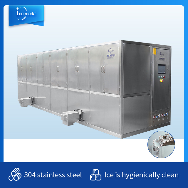 Icemedal IMC15 Macchina per la produzione di cubetti di ghiaccio industriale di grande capacità da 15 tonnellate al giorno 