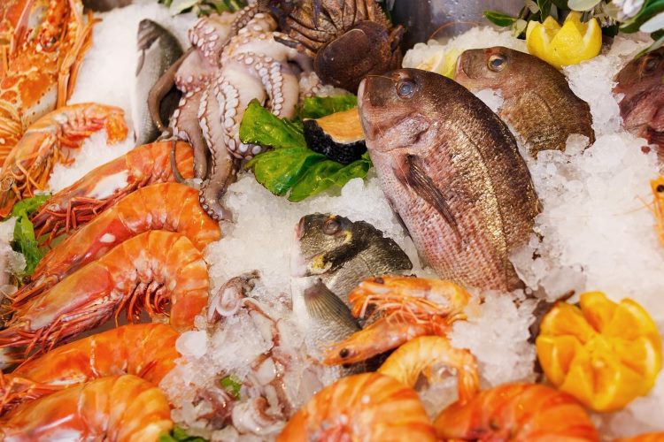 macchina per il ghiaccio in scaglie per frutti di mare