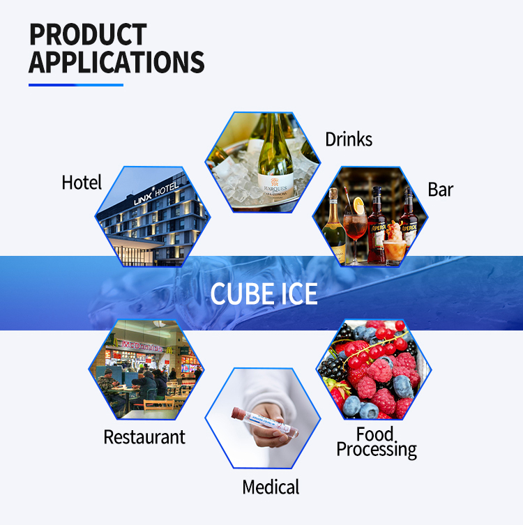 applicazione della macchina per la produzione di cubetti di ghiaccio
