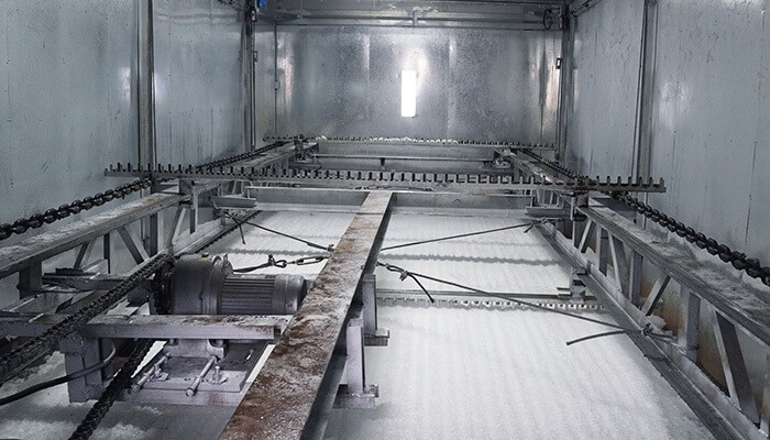 progetto di raffreddamento del calcestruzzo