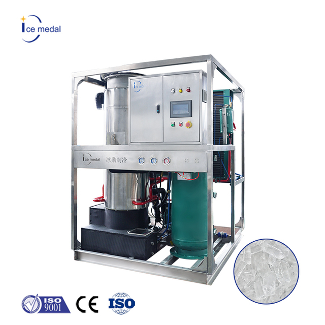 Icemedal Serie IMT Macchina per il ghiaccio industriale dal design compatto Macchina per il ghiaccio a tubi 