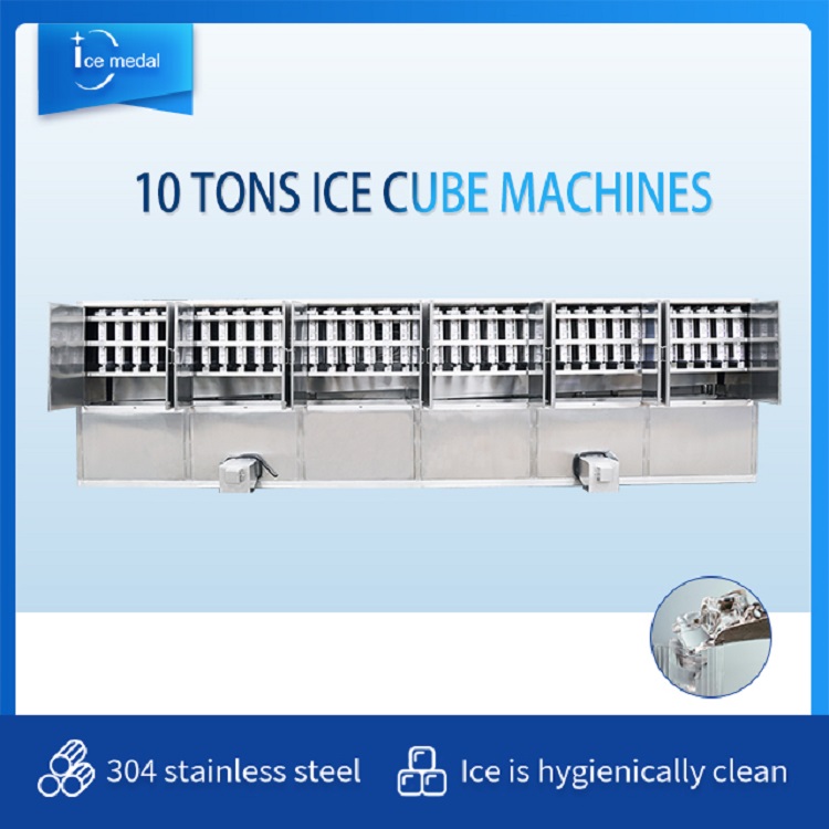 Icemedal IMC15 Macchina per la produzione di cubetti di ghiaccio industriale di grande capacità da 15 tonnellate al giorno 