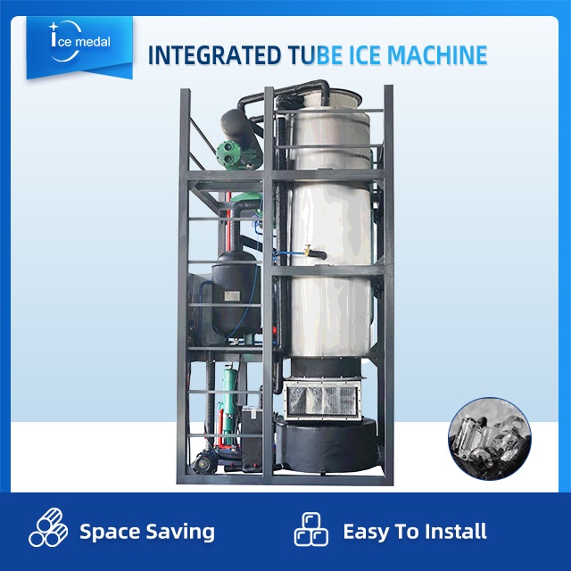 Icemedal Macchina per il ghiaccio a cilindro integrato da 15 tonnellate al giorno con prezzo di fabbrica