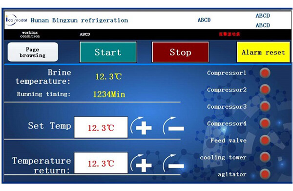 sistema di controllo PLC della macchina per il ghiaccio a blocchi