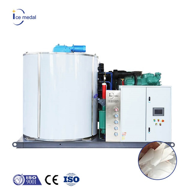 Icemedal IMF20 20 tonnellate al giorno Flake Ice Machine per raffreddamento in cemento