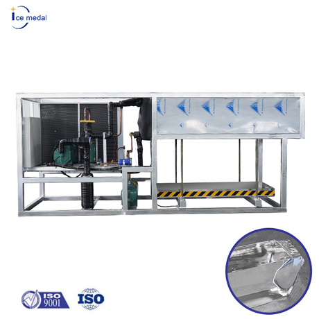 Icemedal 3 tonnellate al giorno Macchina per impianti di ghiaccio con raffreddamento diretto Blcok Macchina per il ghiaccio in vendita