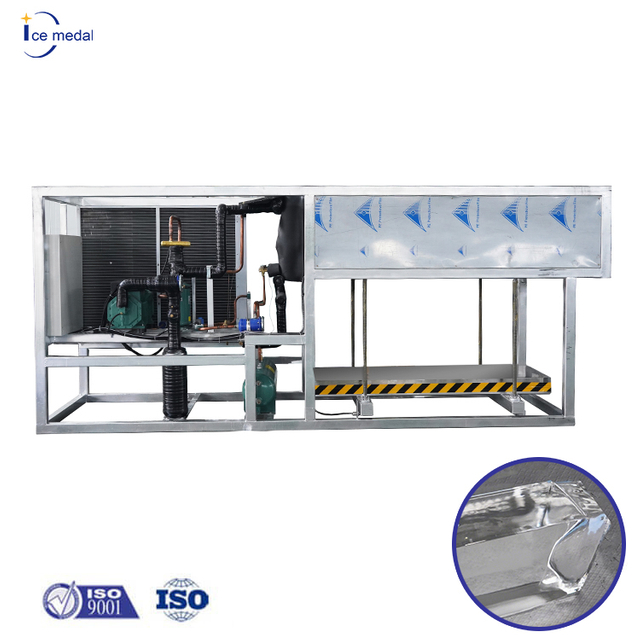 Icemedal 3 tonnellate al giorno Macchina per impianti di ghiaccio con raffreddamento diretto Blcok Macchina per il ghiaccio in vendita