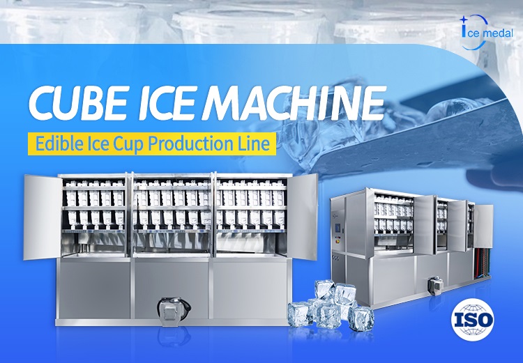 Macchina per il ghiaccio industriale a cubetti