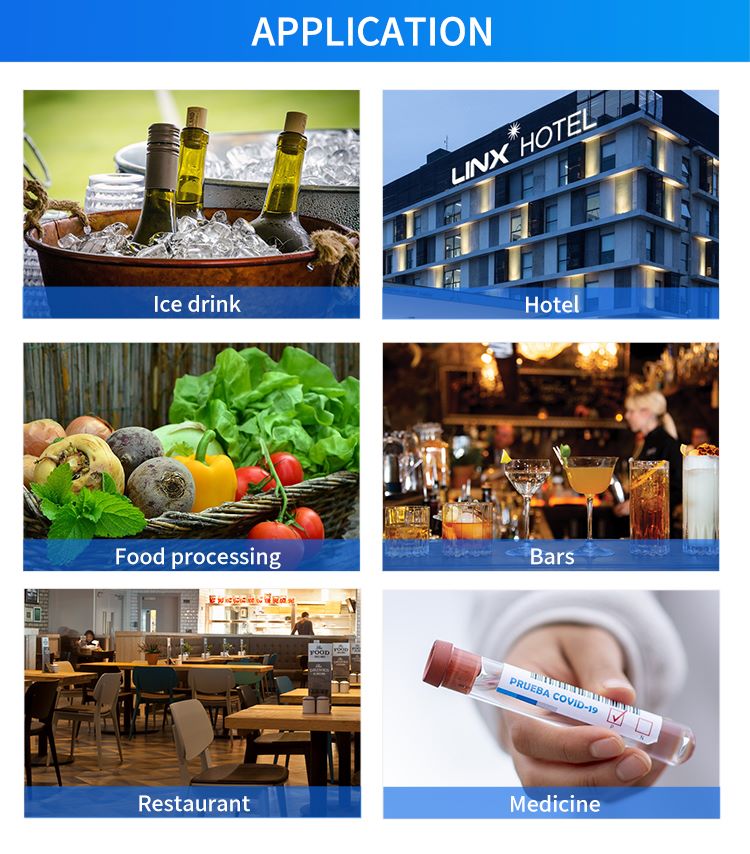 Macchina per il ghiaccio a tubi per bevande ghiacciate, hotel, lavorazione alimentare, bar, ristoranti e medicinali