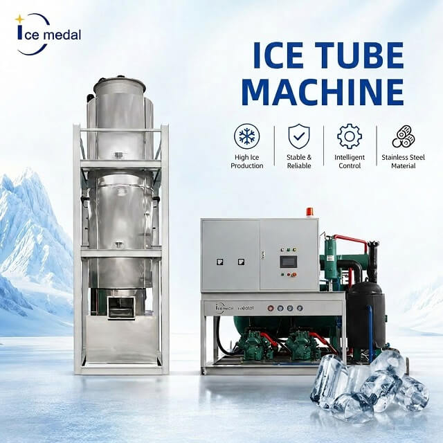 Icemedal IMT20 Macchina per il ghiaccio a tubi da 20 tonnellate al giorno in vendita nelle Filippine